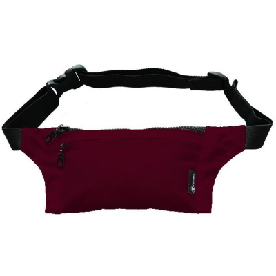 Ceļojuma gurnu maks - bordo