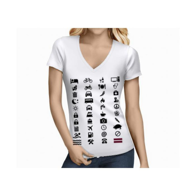 T-krekls sievietēm ar V veida apkakli